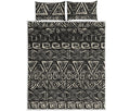 Beige Aztec Pattern Print Quilt Bed Set