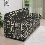 Beige Aztec Pattern Print Sofa Cover