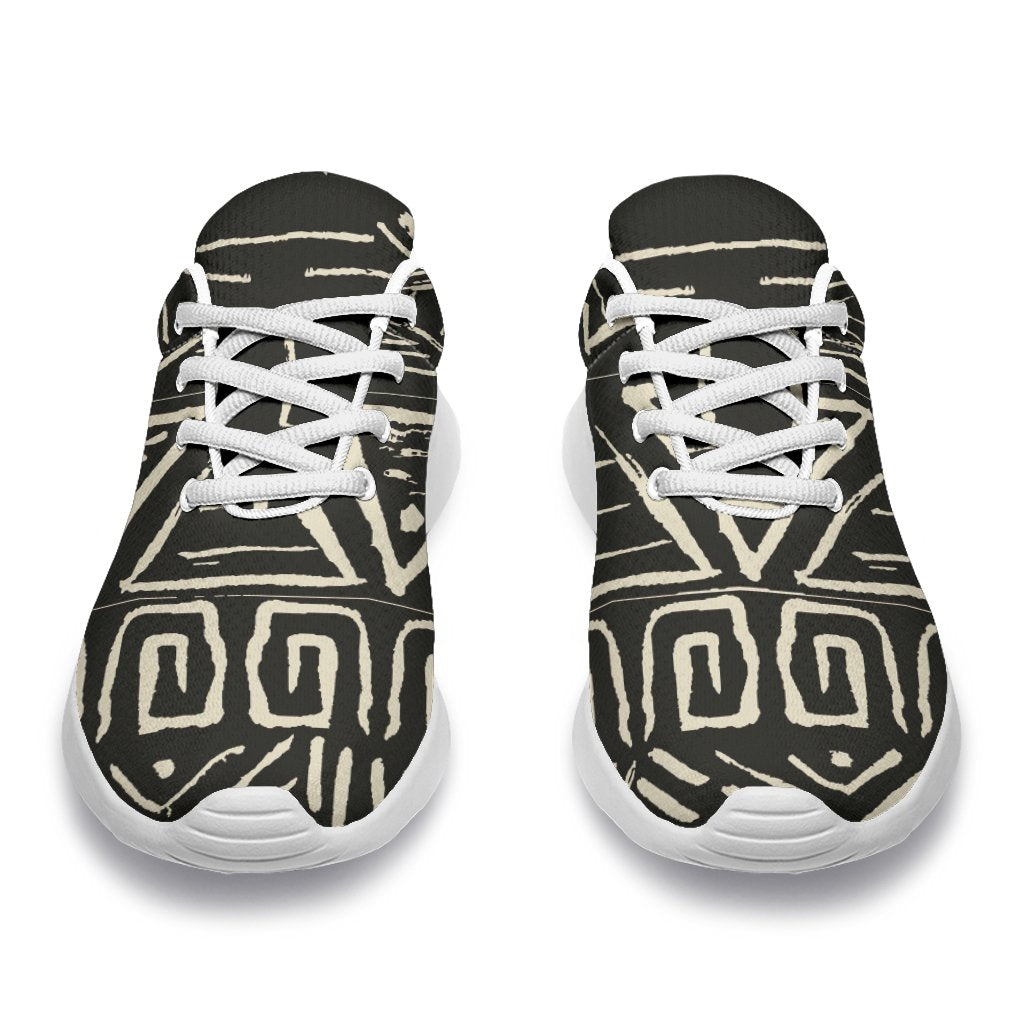 Beige Aztec Pattern Print Sport Shoes GearFrost