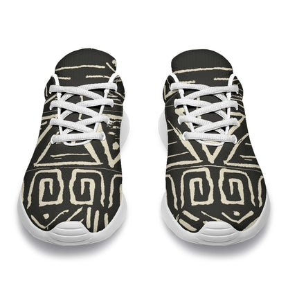 Beige Aztec Pattern Print Sport Shoes GearFrost