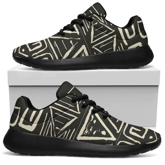 Beige Aztec Pattern Print Sport Shoes GearFrost