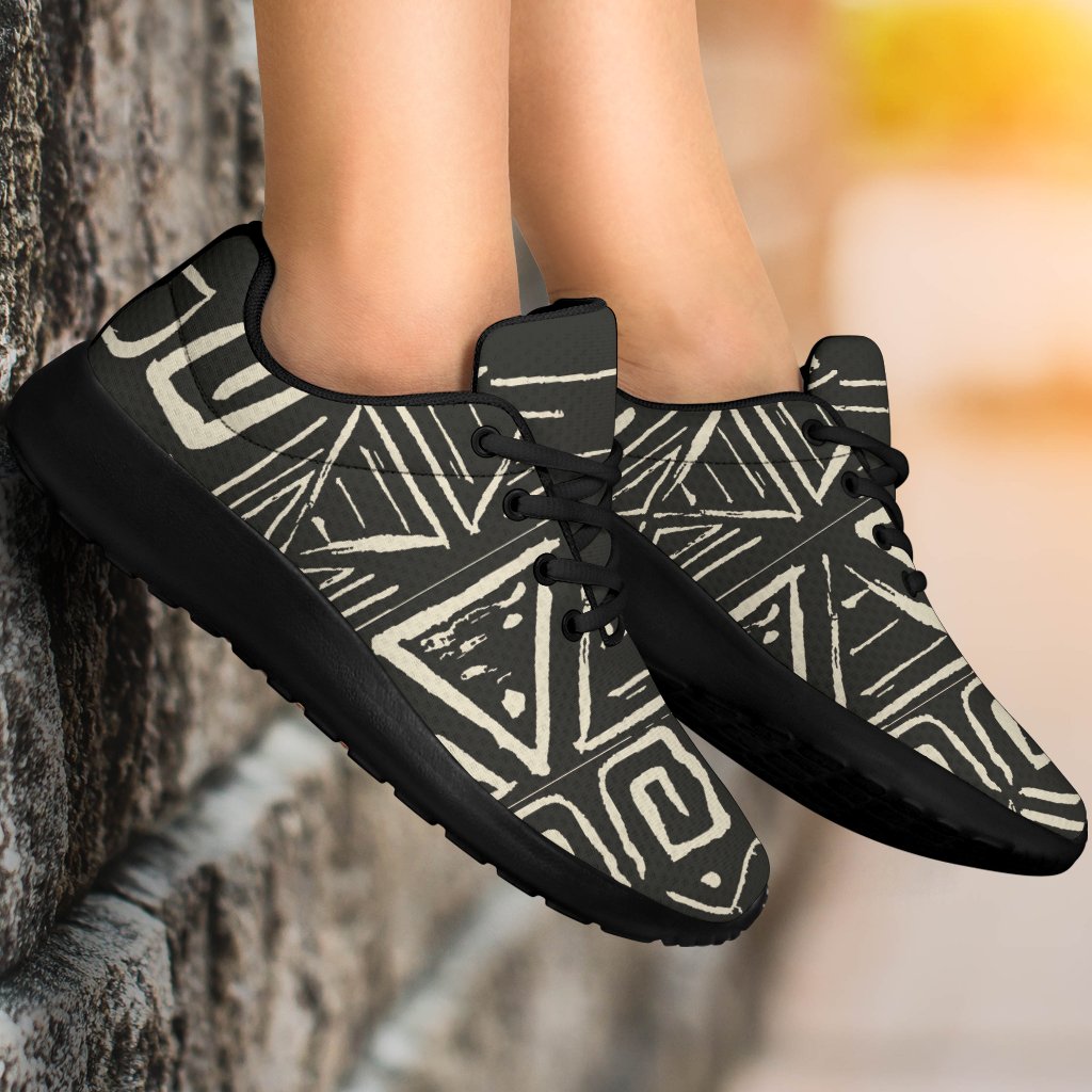 Beige Aztec Pattern Print Sport Shoes GearFrost