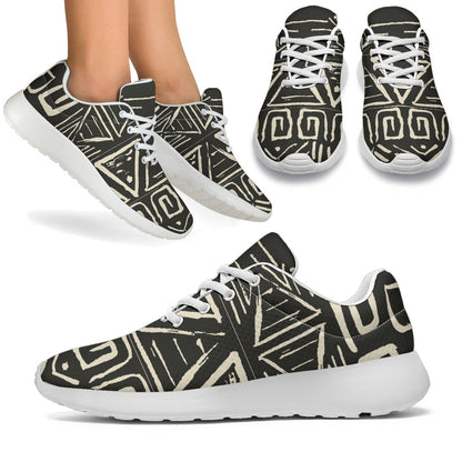 Beige Aztec Pattern Print Sport Shoes GearFrost