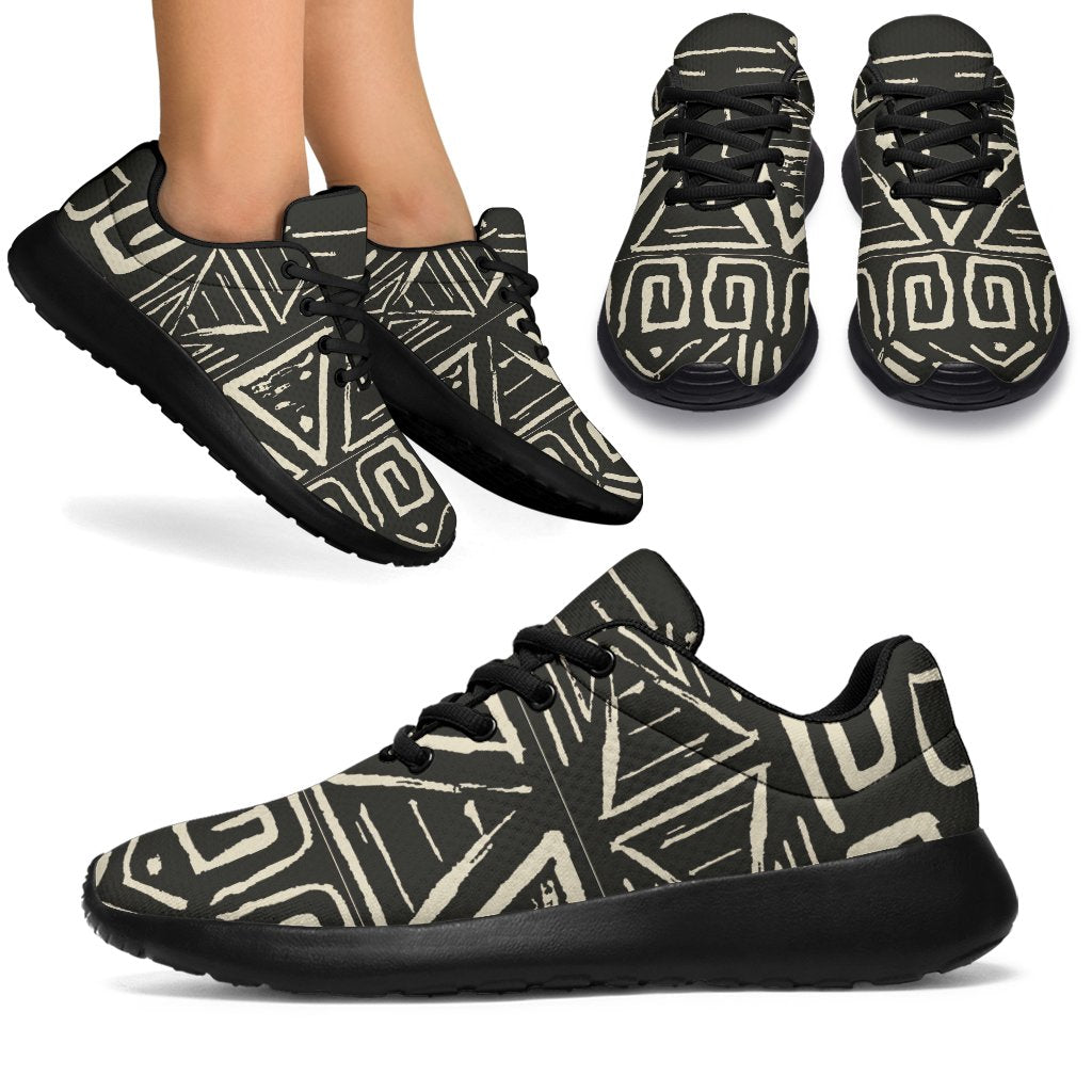 Beige Aztec Pattern Print Sport Shoes GearFrost