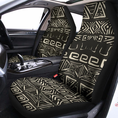 Beige Aztec Pattern Print Universal Fit Car Seat Covers
