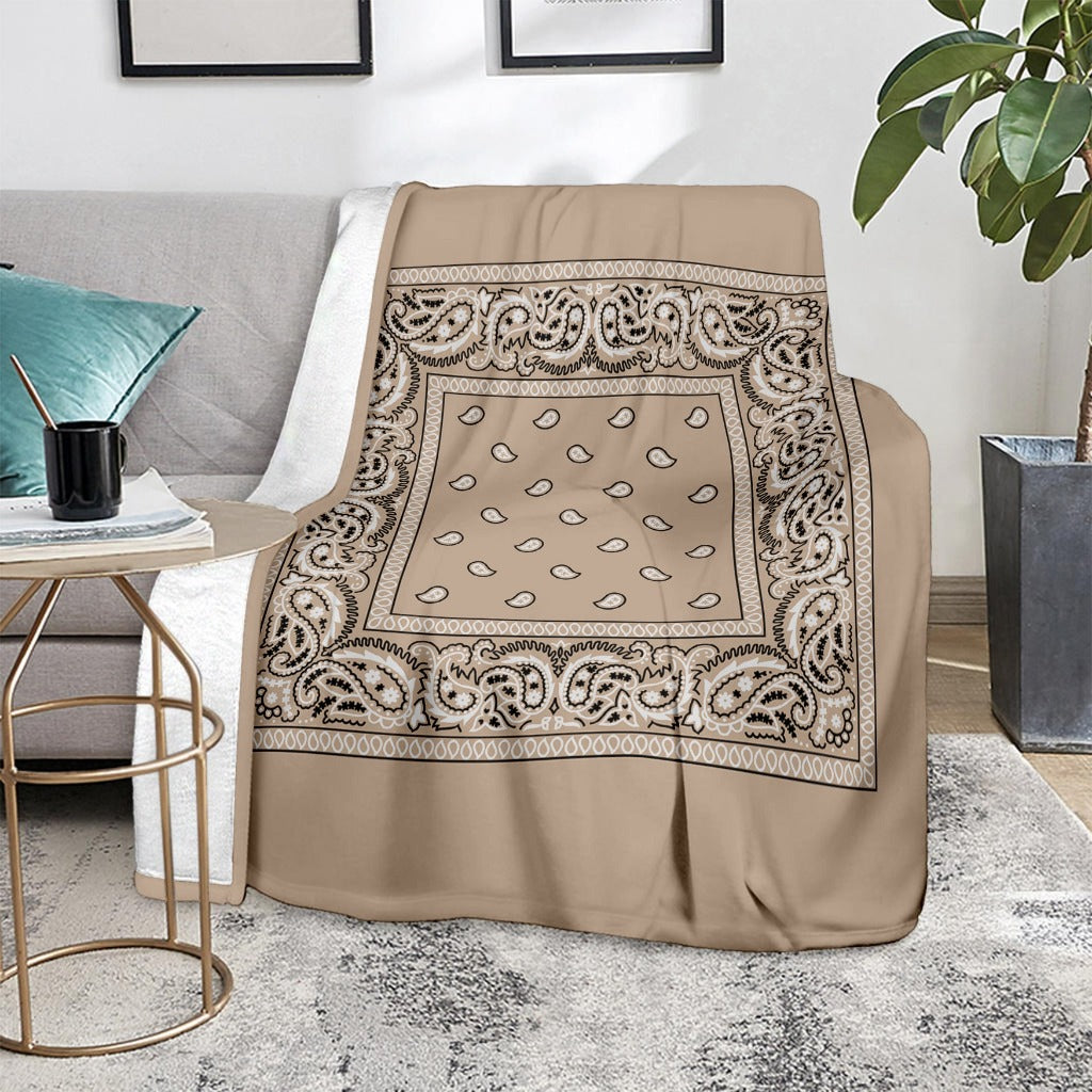 Beige Bandana Blanket