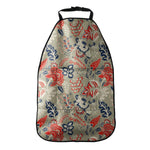 Beige Bohemian Floral Pattern Print Car Seat Organizers