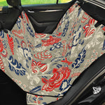 Beige Bohemian Floral Pattern Print Pet Car Back Seat Cover