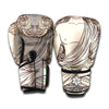 Beige Buddha Mandala Print Boxing Gloves