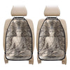 Beige Buddha Mandala Print Car Seat Organizers