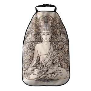 Beige Buddha Mandala Print Car Seat Organizers