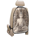 Beige Buddha Mandala Print Car Seat Organizers