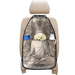 Beige Buddha Mandala Print Car Seat Organizers