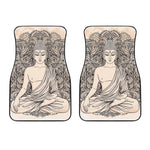 Beige Buddha Mandala Print Front Car Floor Mats