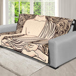 Beige Buddha Mandala Print Futon Protector