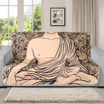 Beige Buddha Mandala Print Futon Protector