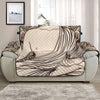 Beige Buddha Mandala Print Half Sofa Protector