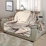 Beige Buddha Mandala Print Half Sofa Protector