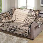 Beige Buddha Mandala Print Loveseat Protector