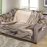 Beige Buddha Mandala Print Loveseat Protector