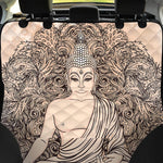 Beige Buddha Mandala Print Pet Car Back Seat Cover