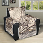 Beige Buddha Mandala Print Recliner Protector