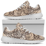 Beige Buddha Mandala Print Sport Shoes GearFrost