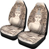 Beige Buddha Mandala Print Universal Fit Car Seat Covers