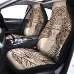 Beige Buddha Mandala Print Universal Fit Car Seat Covers