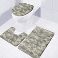 Beige Digital Camo Pattern Print 3 Piece Bath Mat Set