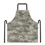 Beige Digital Camo Pattern Print Apron