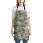 Beige Digital Camo Pattern Print Apron