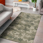 Beige Digital Camo Pattern Print Area Rug