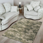 Beige Digital Camo Pattern Print Area Rug