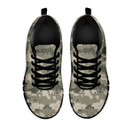 Beige Digital Camo Pattern Print Black Sneakers
