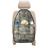 Beige Digital Camo Pattern Print Car Seat Organizers