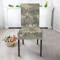 Beige Digital Camo Pattern Print Dining Chair Slipcover
