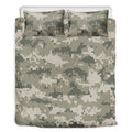 Beige Digital Camo Pattern Print Duvet Cover Bedding Set