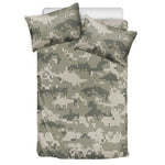 Beige Digital Camo Pattern Print Duvet Cover Bedding Set