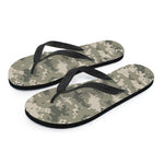 Beige Digital Camo Pattern Print Flip Flops