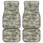 Beige Digital Camo Pattern Print Front and Back Car Floor Mats