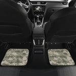 Beige Digital Camo Pattern Print Front and Back Car Floor Mats