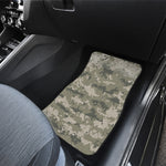 Beige Digital Camo Pattern Print Front and Back Car Floor Mats
