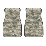 Beige Digital Camo Pattern Print Front Car Floor Mats