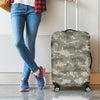 Beige Digital Camo Pattern Print Luggage Cover