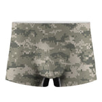 Beige Digital Camo Pattern Print Men's Boxer Briefs