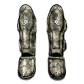 Beige Digital Camo Pattern Print Muay Thai Shin Guards