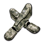 Beige Digital Camo Pattern Print Muay Thai Shin Guard