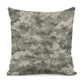 Beige Digital Camo Pattern Print Pillow Cover