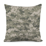 Beige Digital Camo Pattern Print Pillow Cover